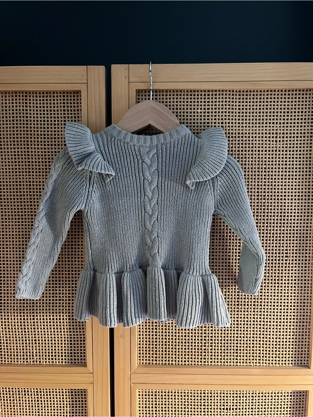 Laura Ashley 6-9M Cable Knit Sweater Dress